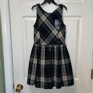Girls Sleeveless Plaid Dress
